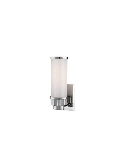 Harper 1-Light Bath Sconce in Polished Nickel.